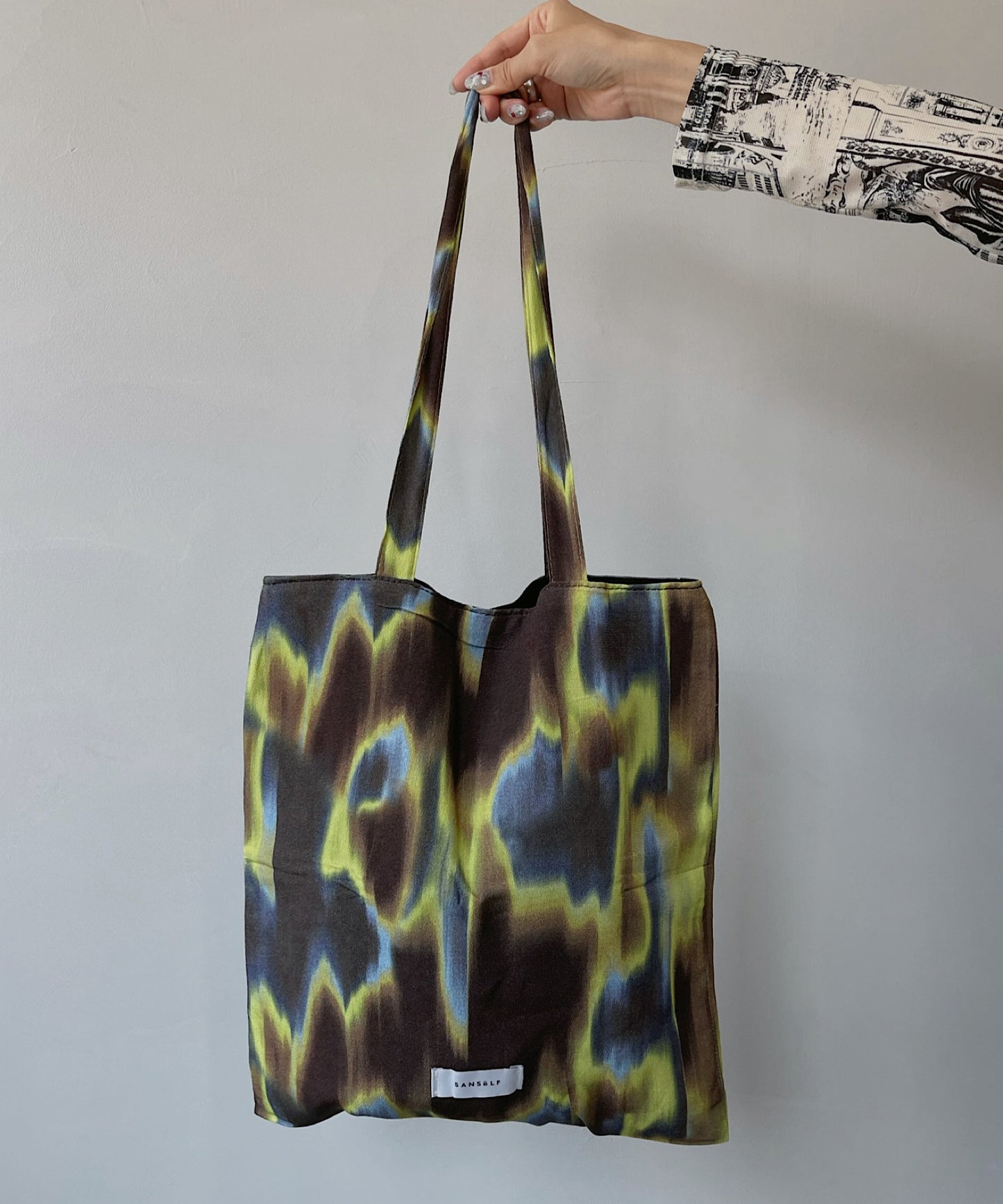 marble motif tote bag sana22s002