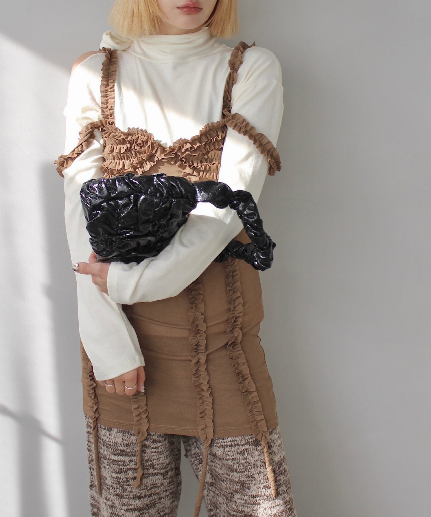 Së metallic shirring bag sana24a015