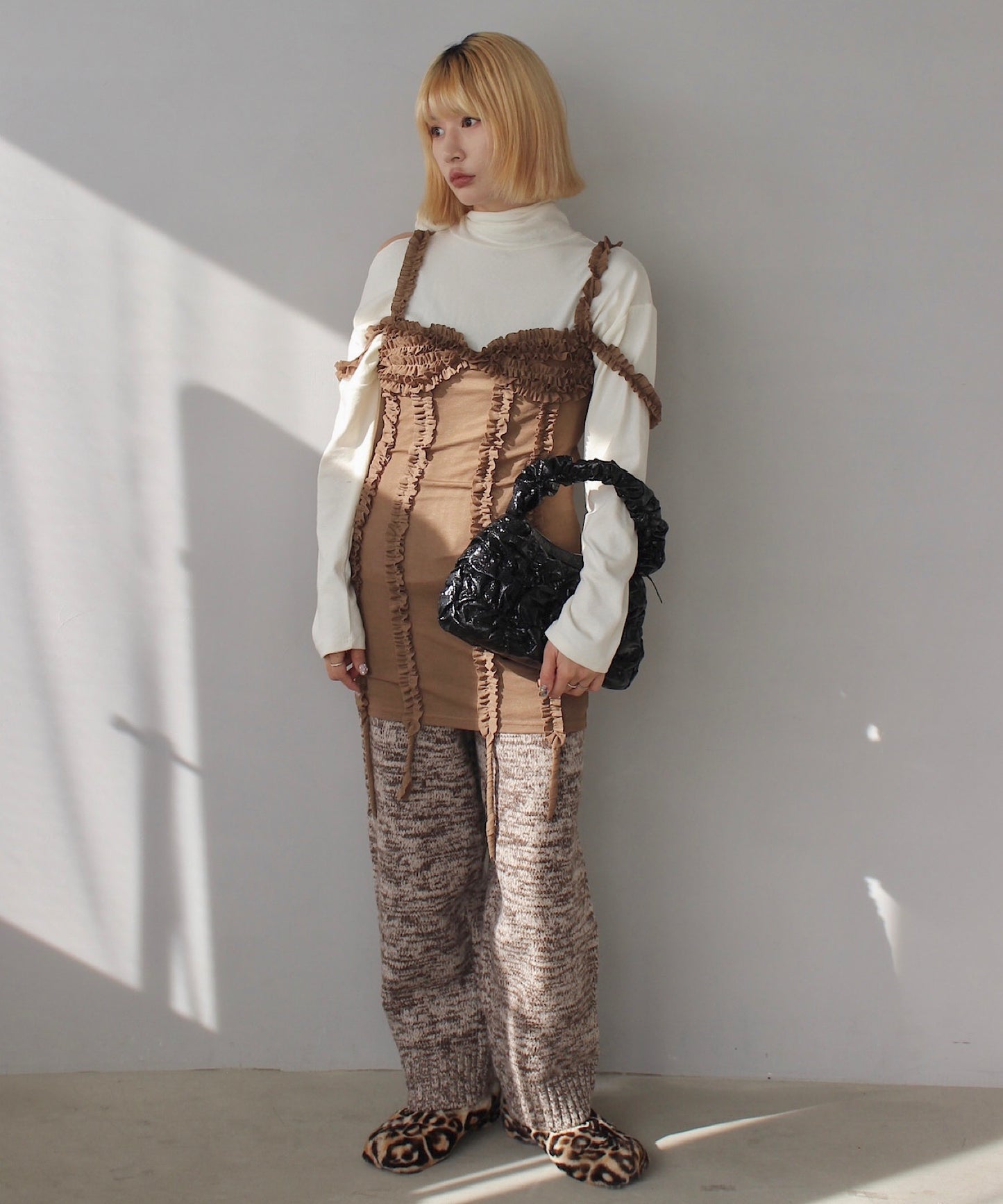 Së metallic shirring bag sana24a015