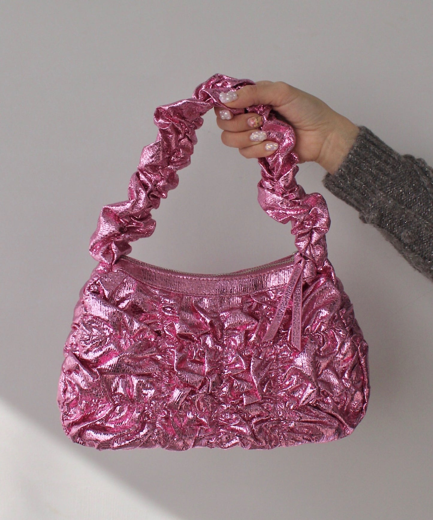 Së metallic shirring bag sana24a015