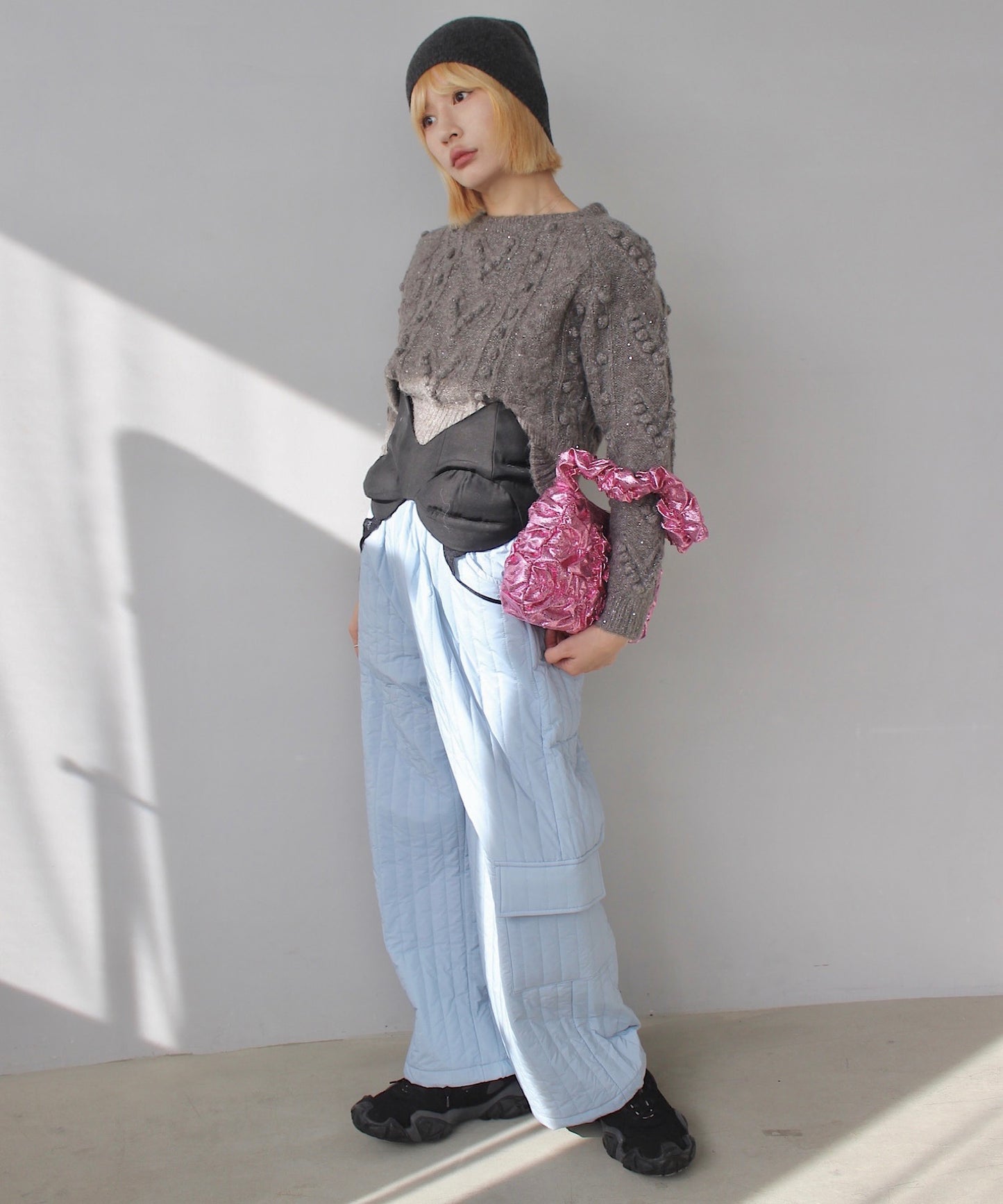 Së metallic shirring bag sana24a015