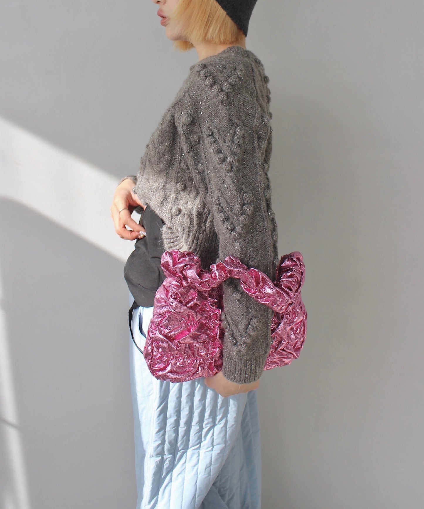 Së metallic shirring bag sana24a015
