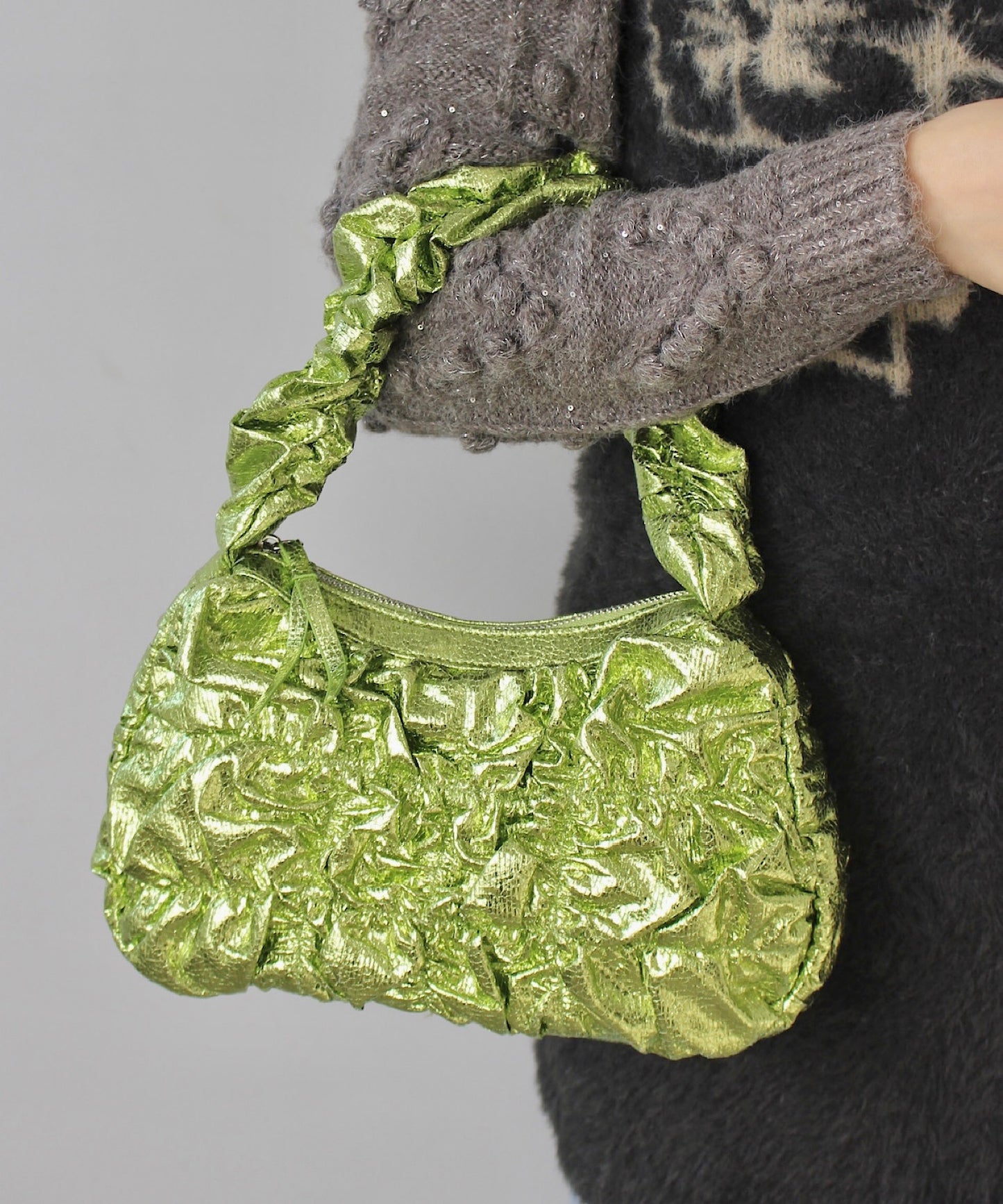 Së metallic shirring bag sana24a015