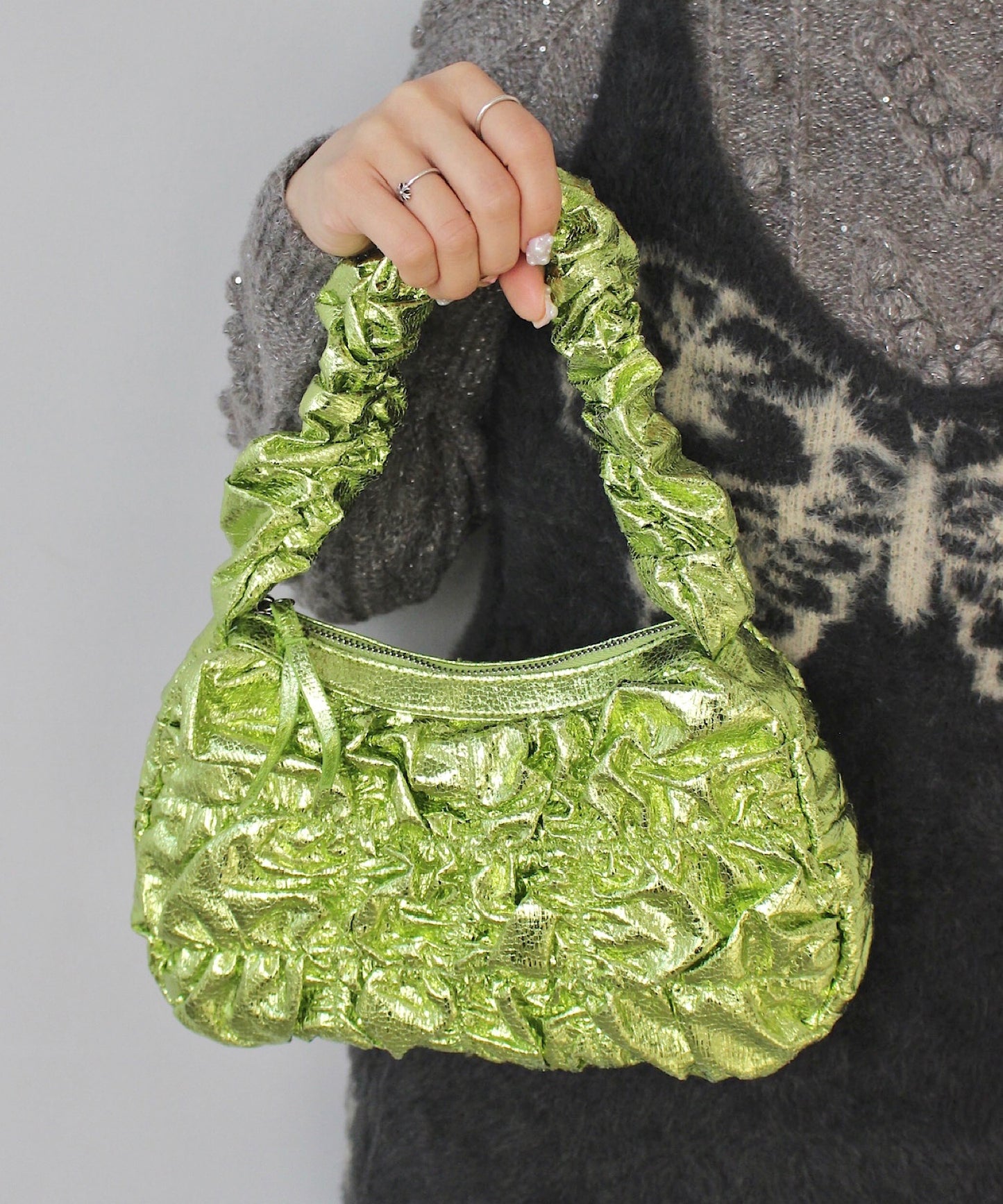 Së metallic shirring bag sana24a015