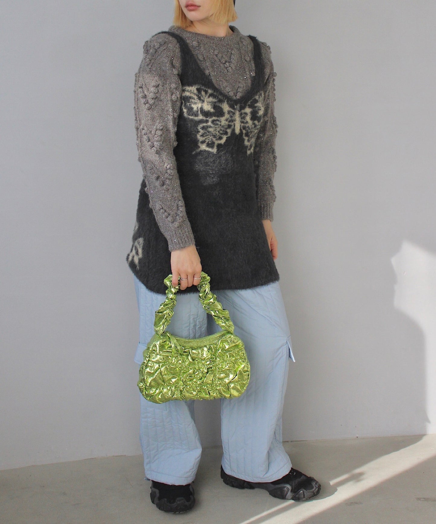 Së metallic shirring bag sana24a015