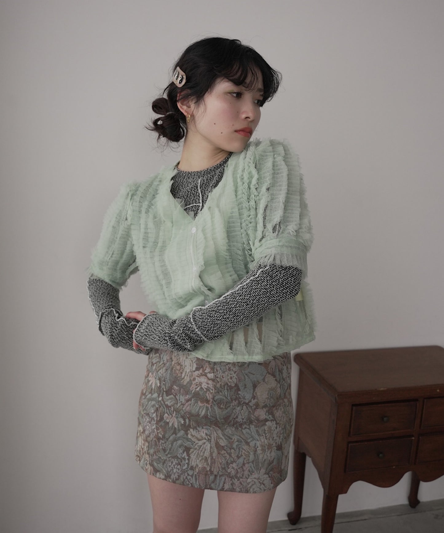 french chiffon blouse sew23a028