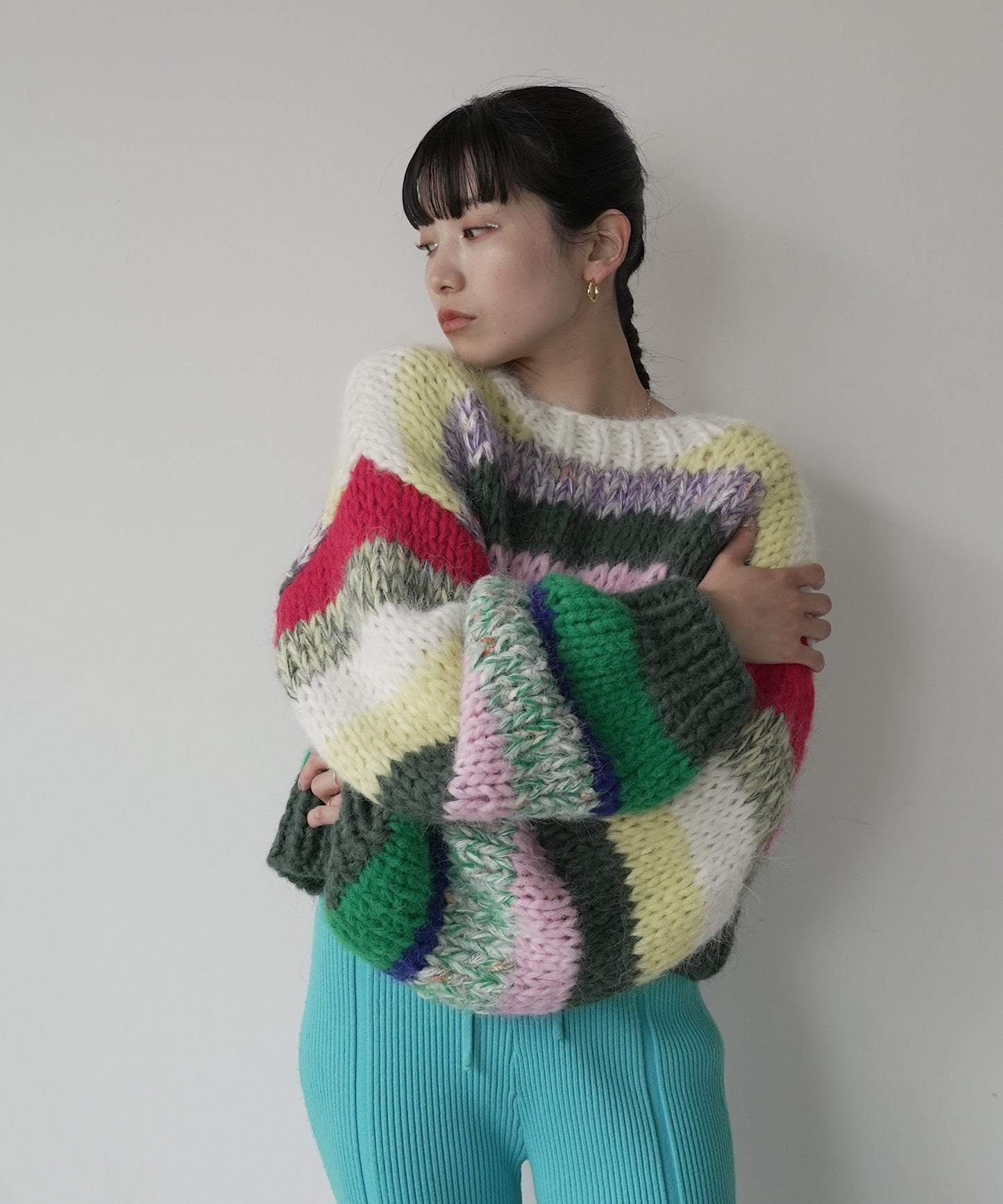 multi line border knit　sew23a006