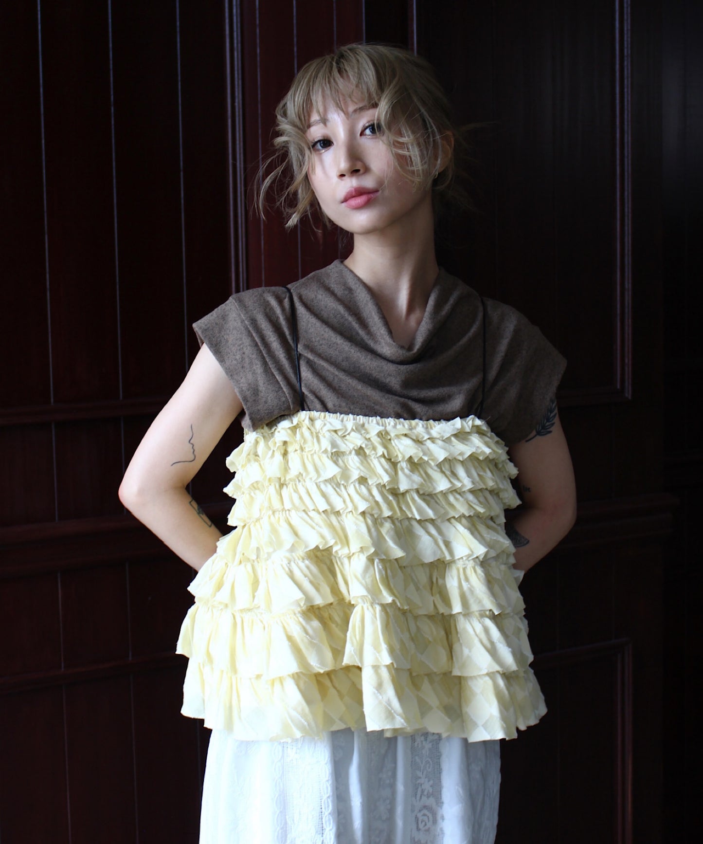 Së 2way tiered ruffle bustier　sanwt24s002