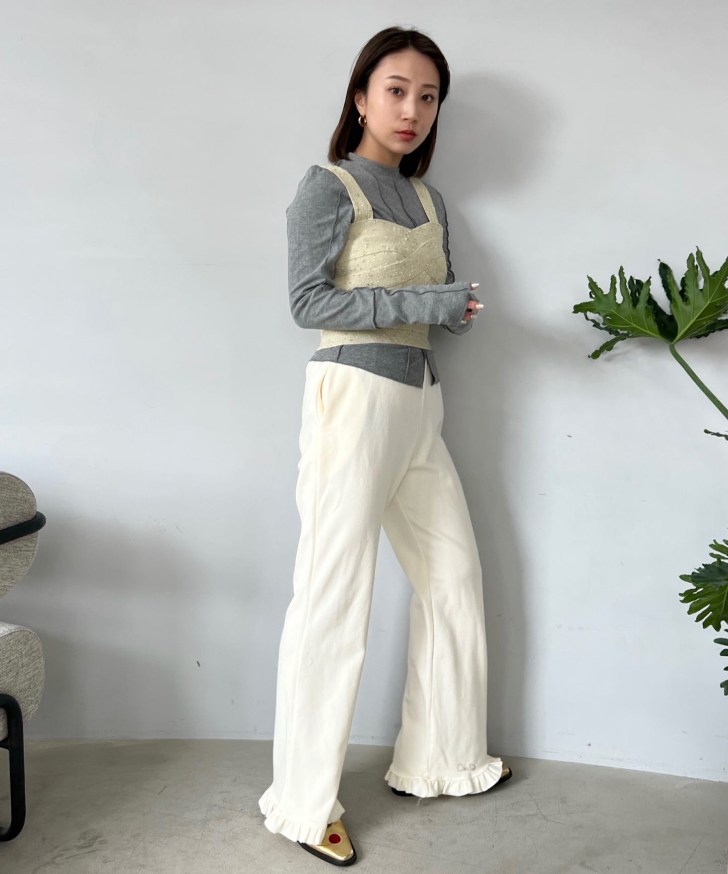 Sё volume frill pants　sanw23a019