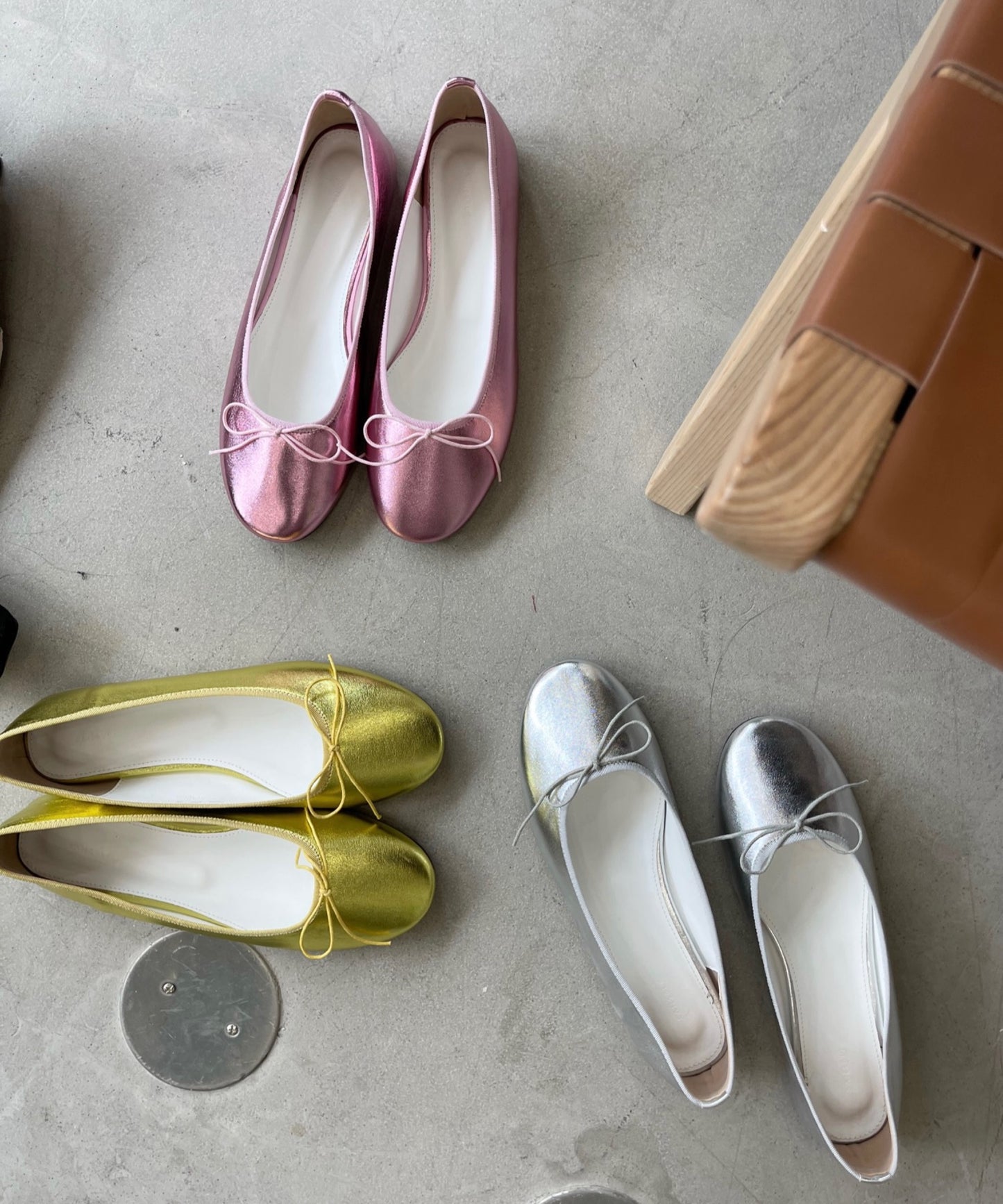 Sё original metallic ballet shoes　sans23a001