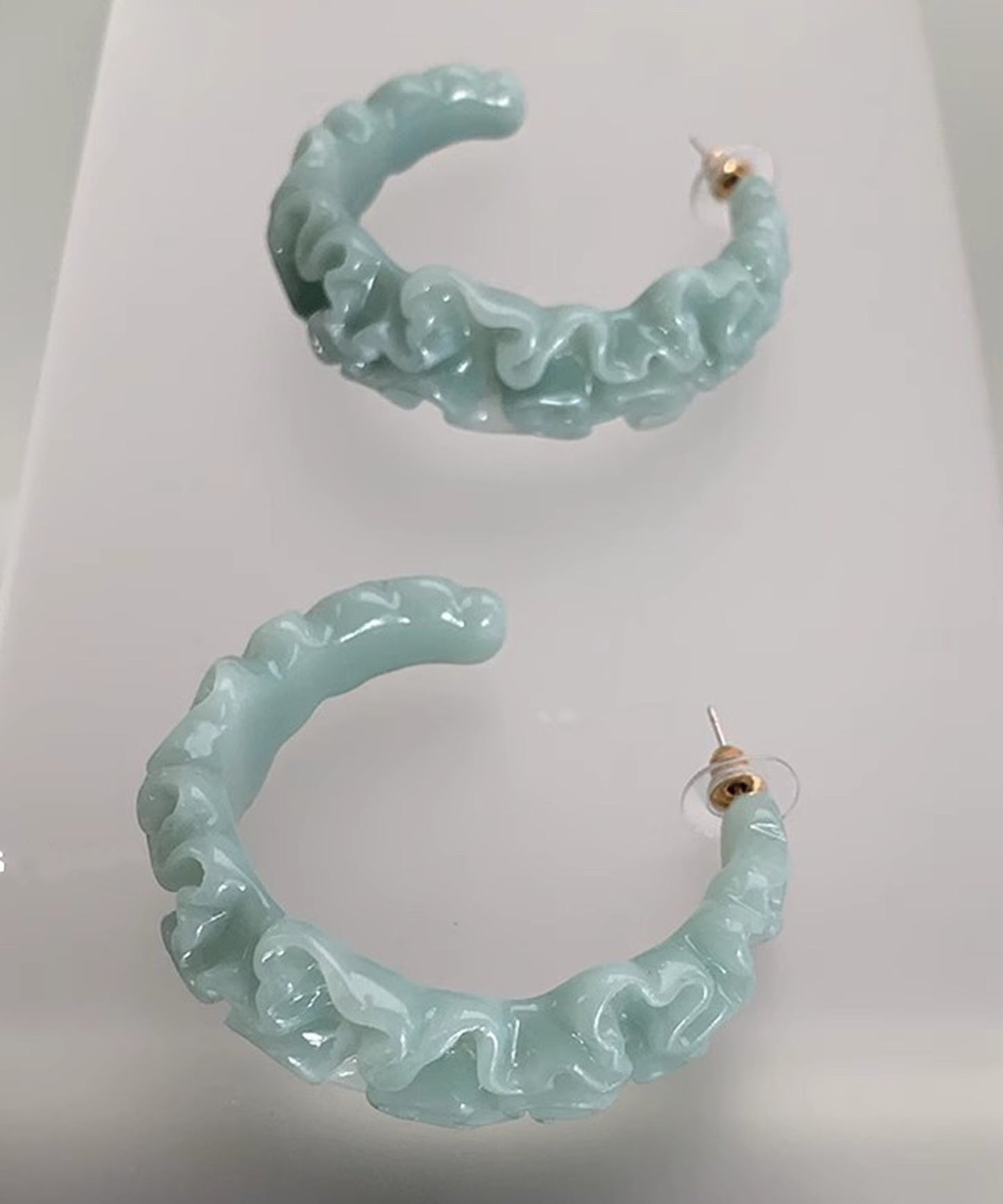 Wavy hoop earring　sanal24a008