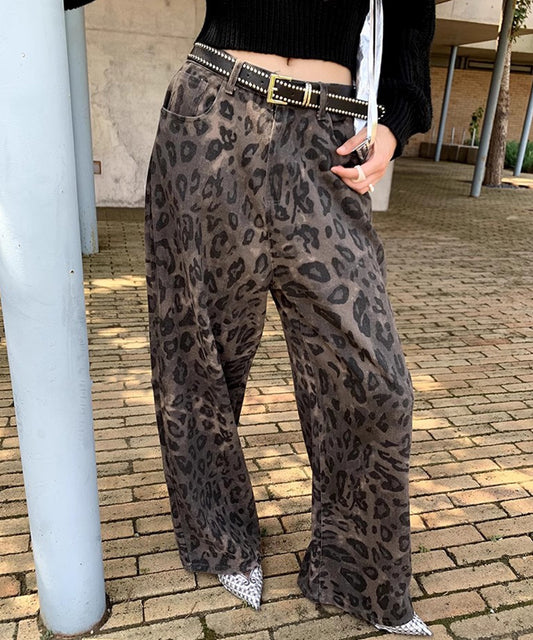 leopard wide straight pants　sanwl24a028