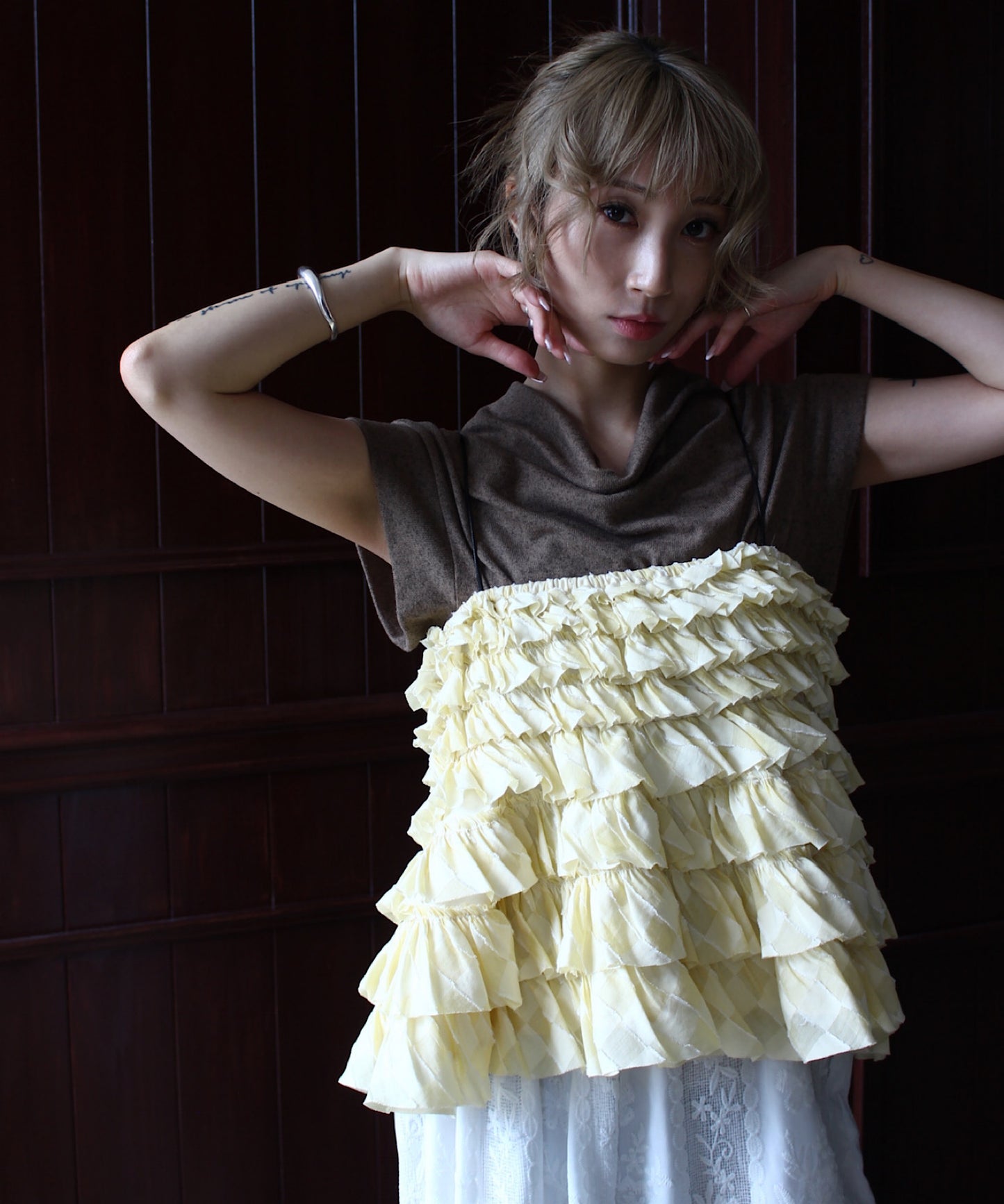 Së 2way tiered ruffle bustier　sanwt24s002