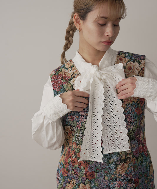 lace ribbon blouse　sew24s012